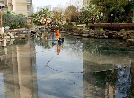 沂水景观池淤泥清理